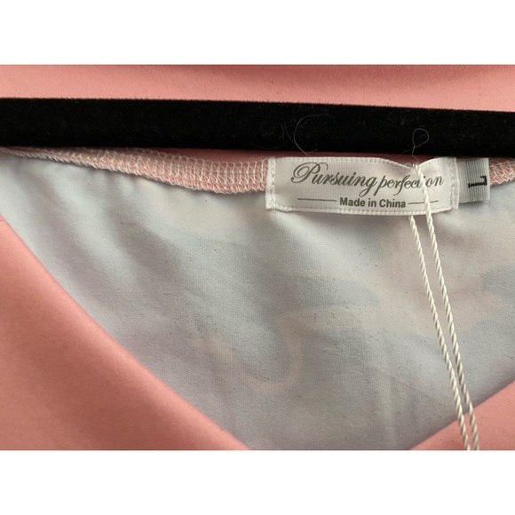 Blue and Pink Cameo Longsleeve Workout Shirt - Picture 2 of 2